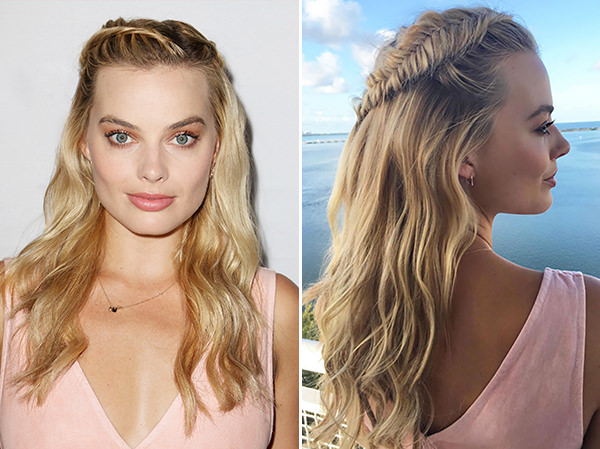 penteado com trança simples