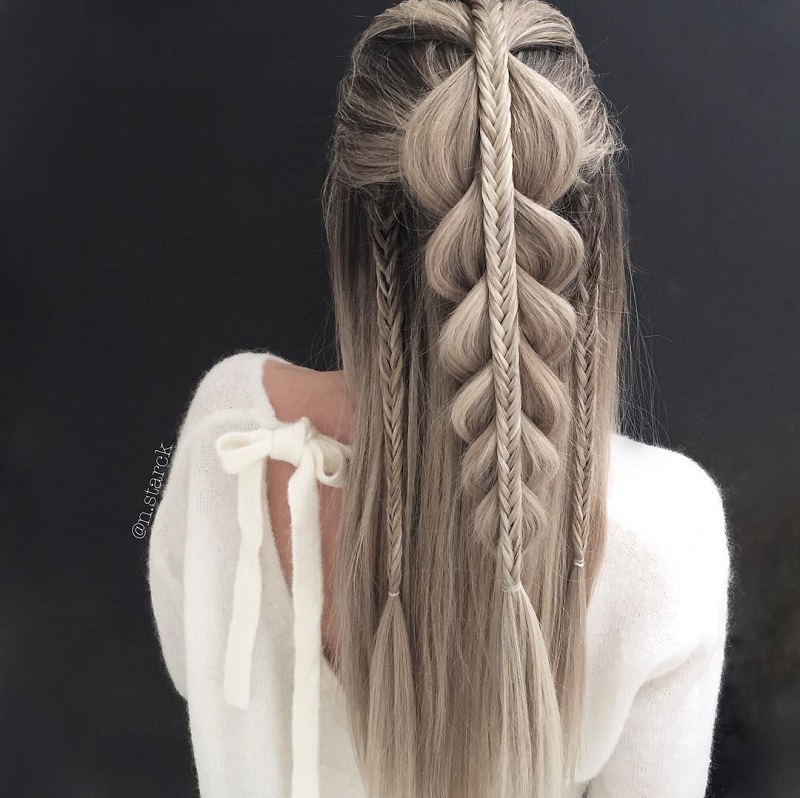 penteado com trança fácil