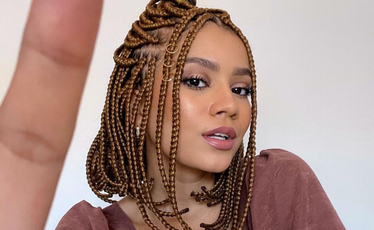 penteado com trança afro