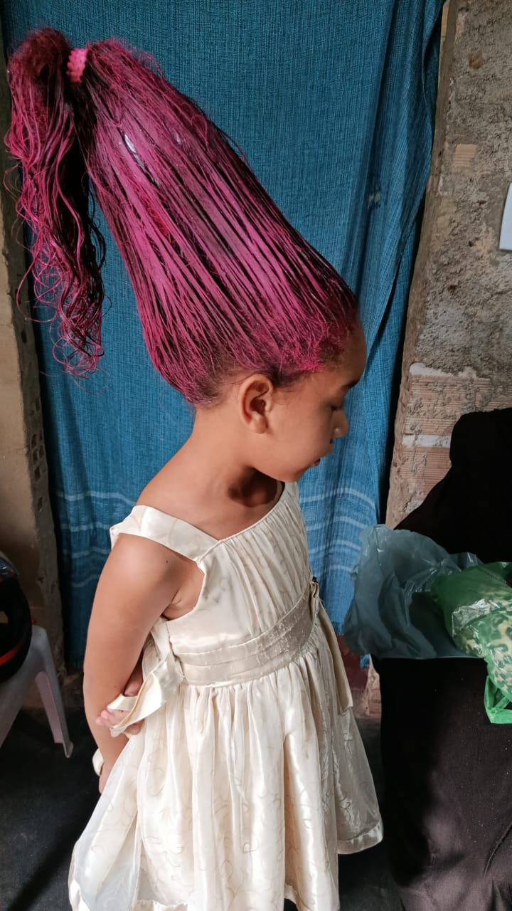 penteado criativo infantil