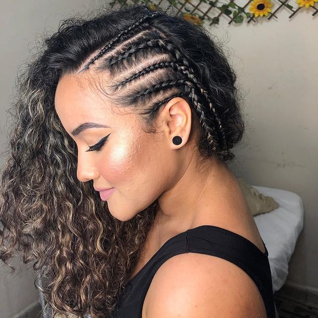 penteado lateral feminino