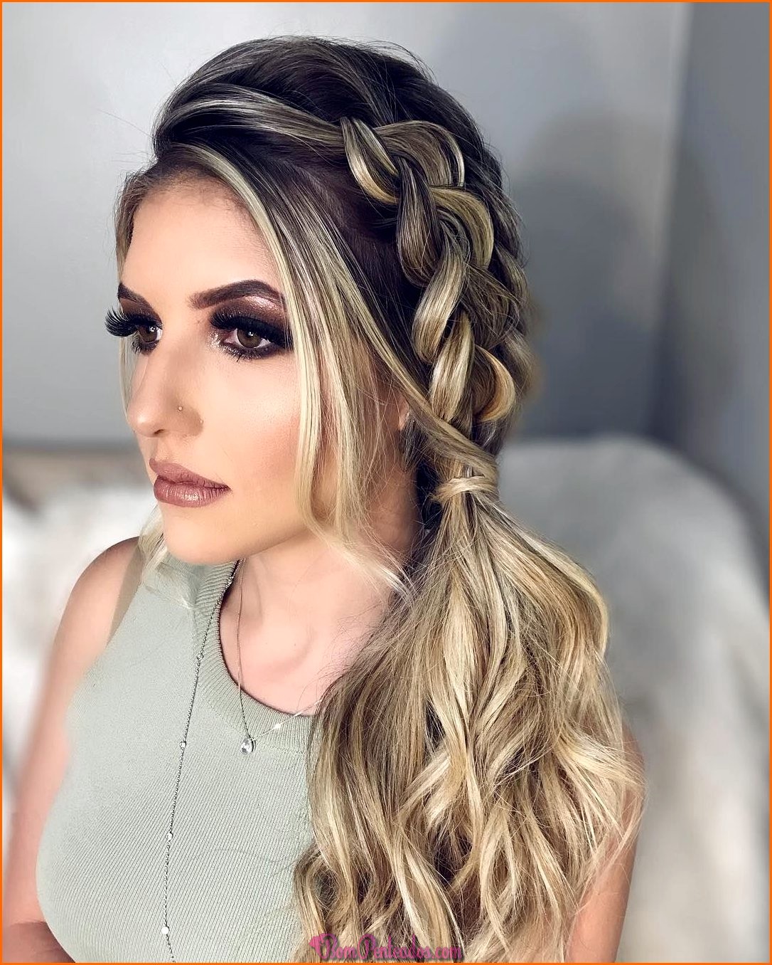 penteado lateral cabelo liso