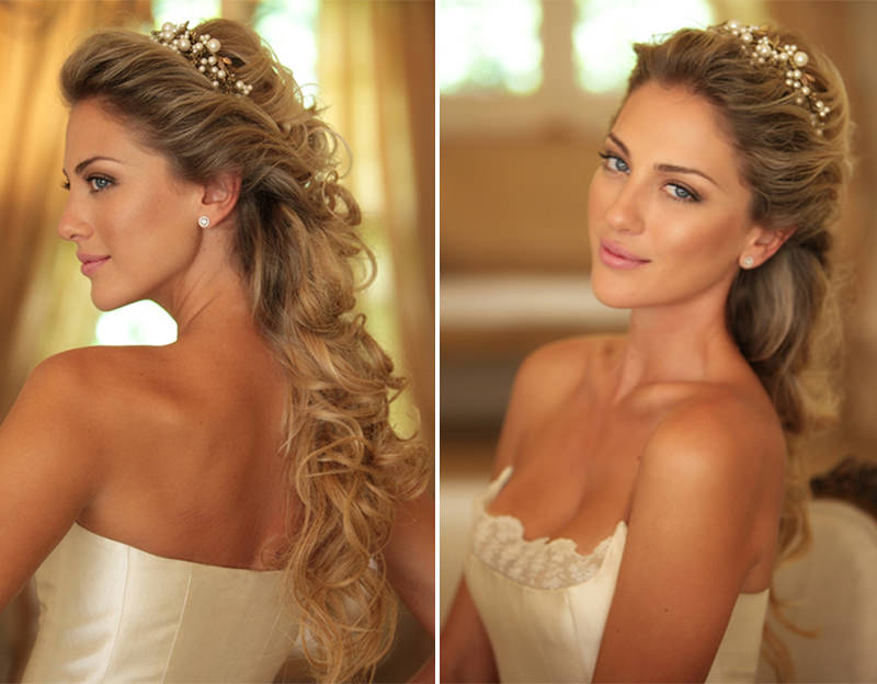 penteado noiva semi preso romântico