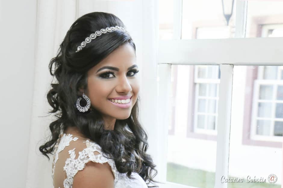 penteado noiva semi preso inspiração