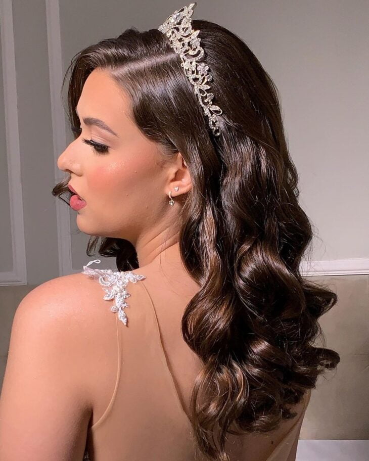 ideias penteado noiva solto