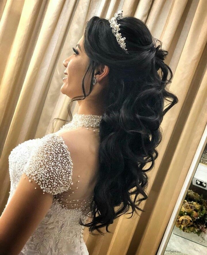penteado noiva solto com acessórios