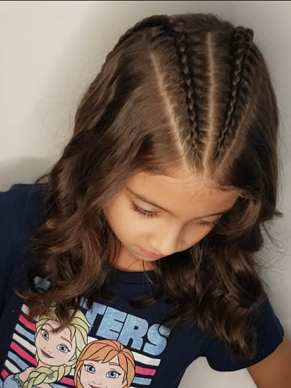 penteado com trança para cabelo cacheado