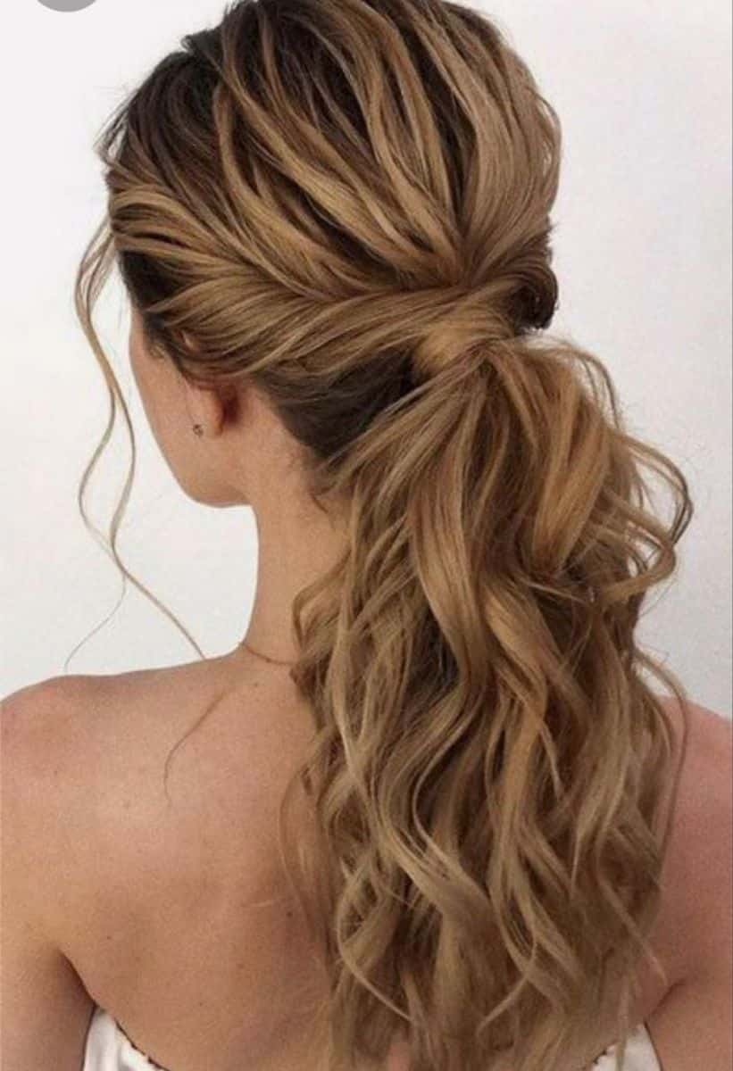 penteado para madrinha vestido estampado