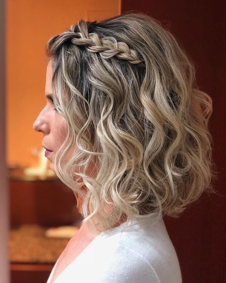 penteados elegantes cabelo curto