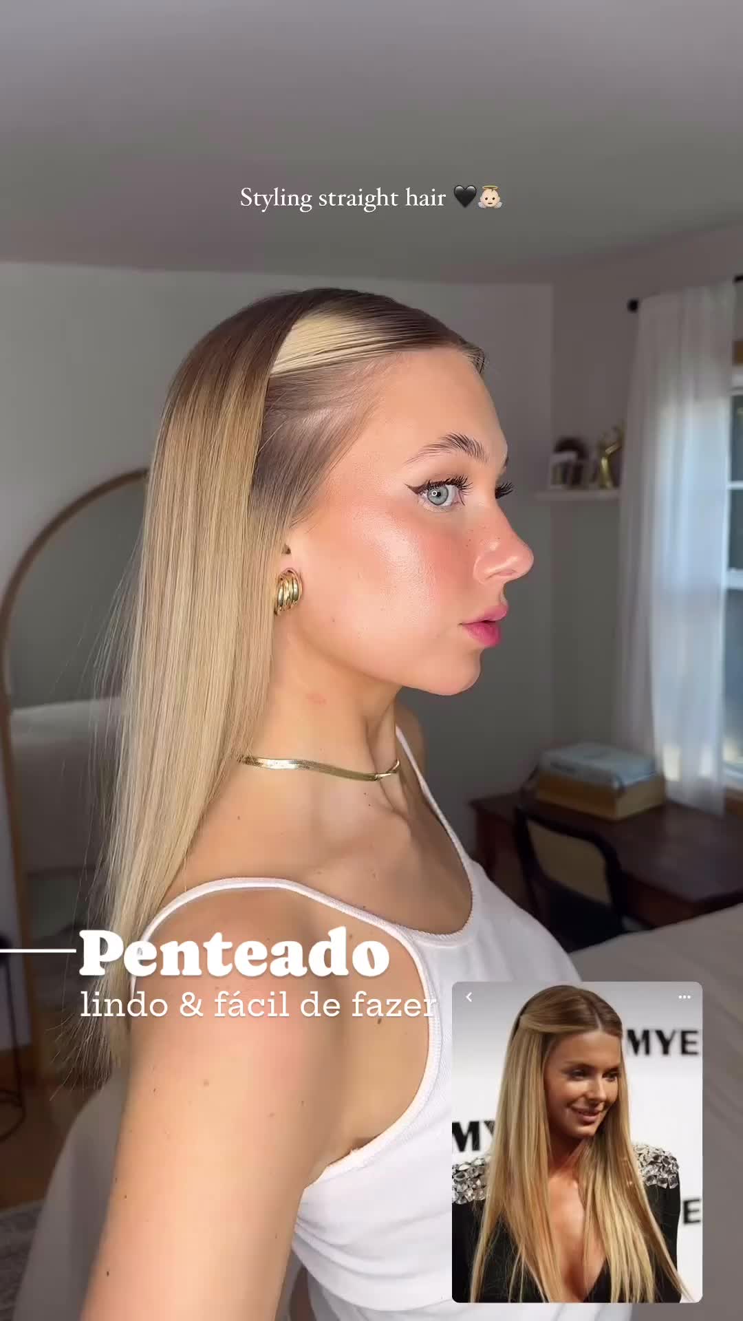 penteados fáceis cabelo liso