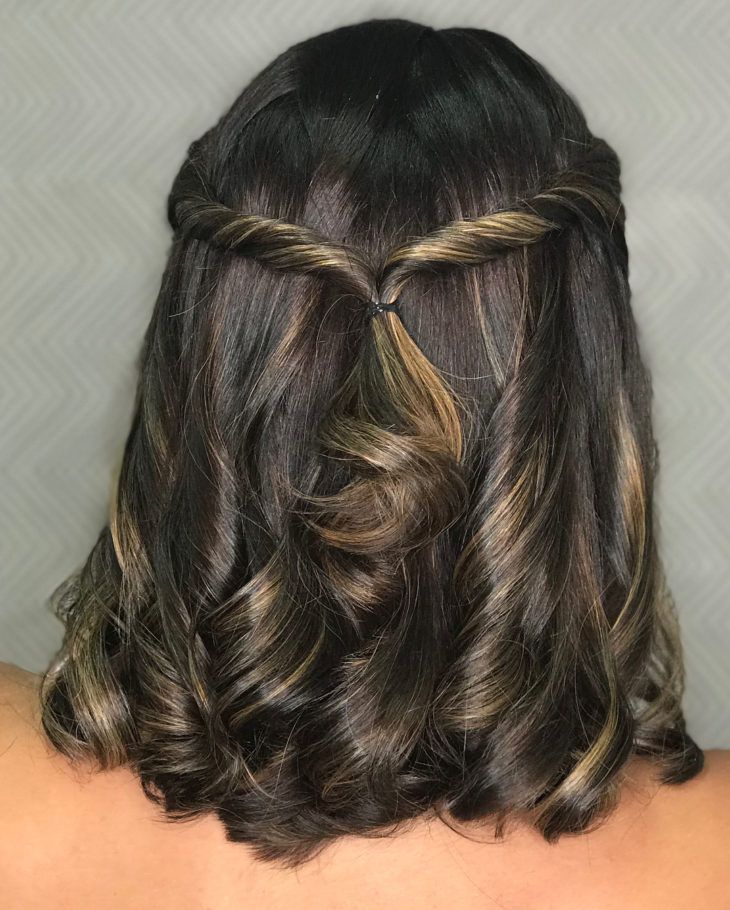 penteado semi preso casamento