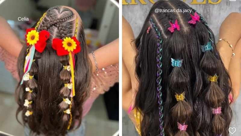 penteado maria chiquinha trançada junina