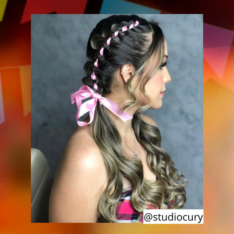 penteado caipira com trança