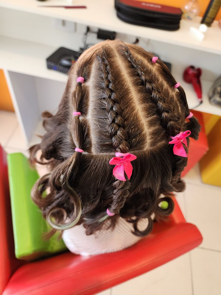 penteado infantil cabelo cacheado escola