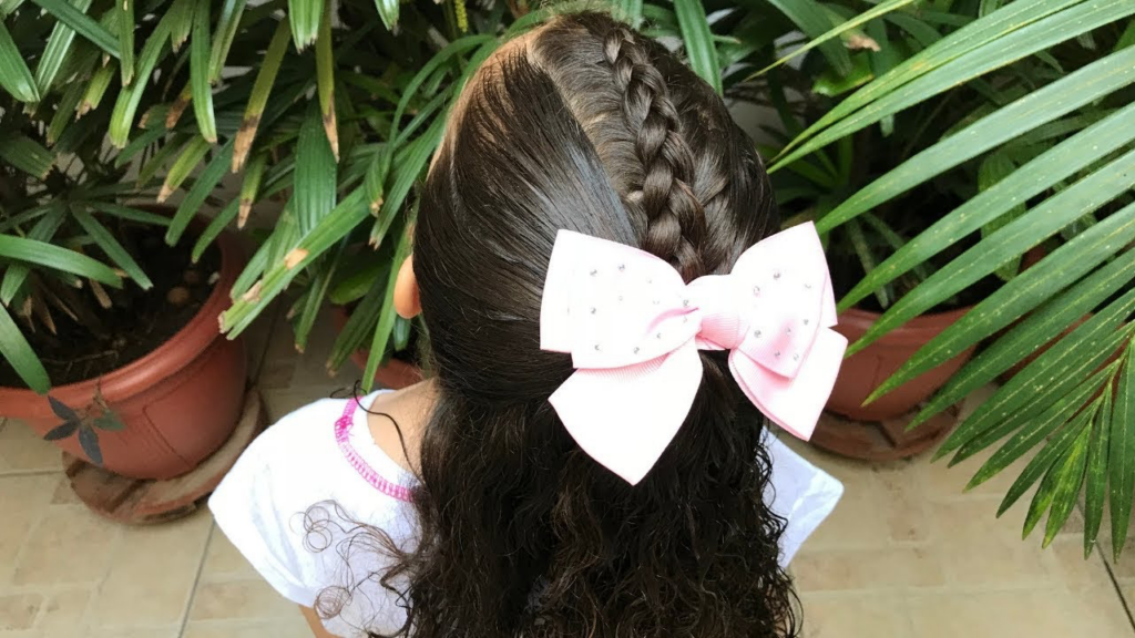 penteado infantil cabelo cacheado fácil