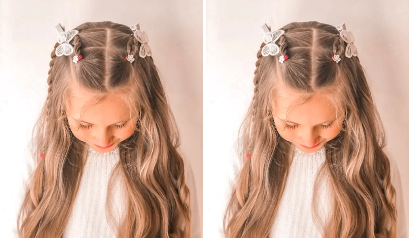 penteado escolar cabelo cacheado menina