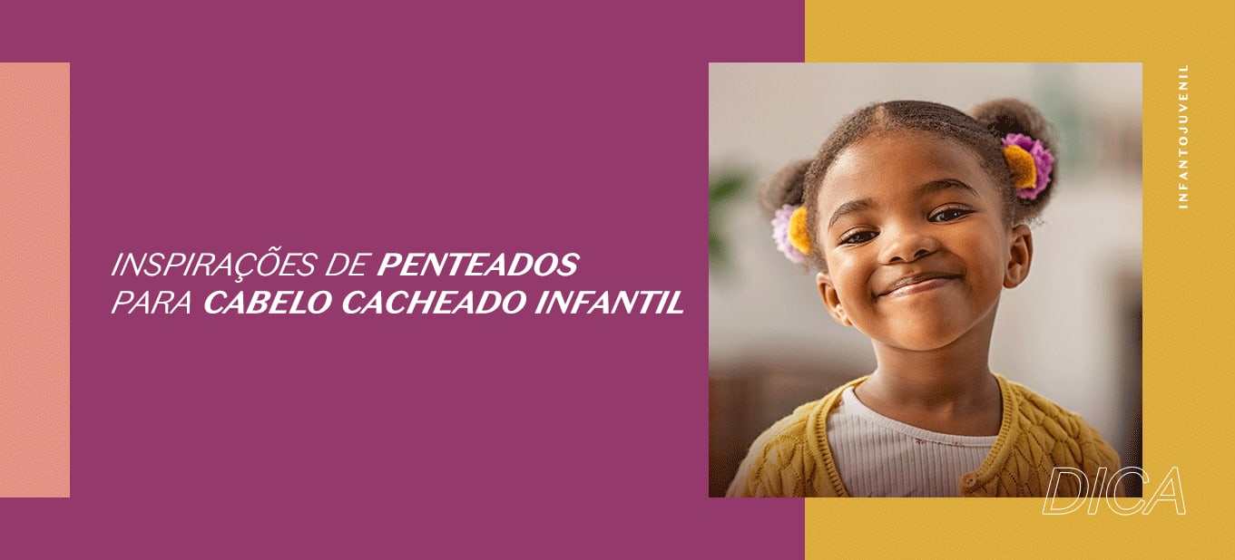 penteado infantil cabelo cacheado fácil
