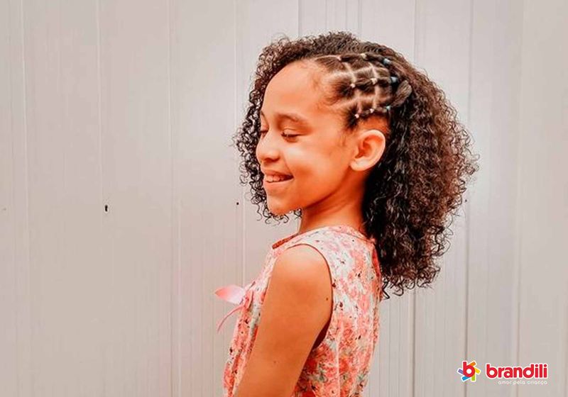 penteado infantil cabelo crespo escola