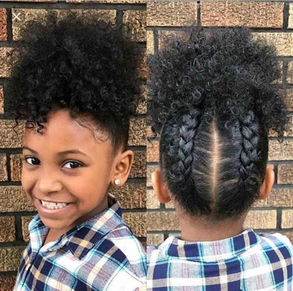 penteado infantil cabelo crespo escola