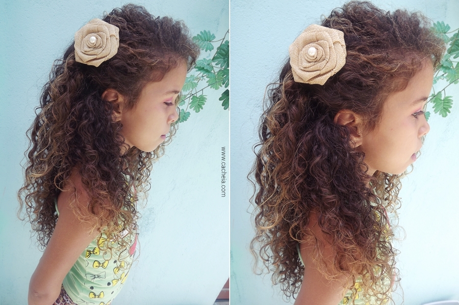 penteado infantil cabelo cacheado crespo