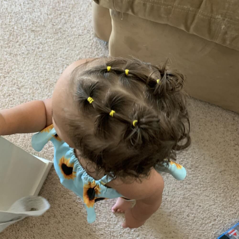 penteado de bebê cabelo curto