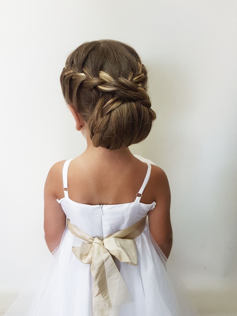 penteado para daminha cabelo liso