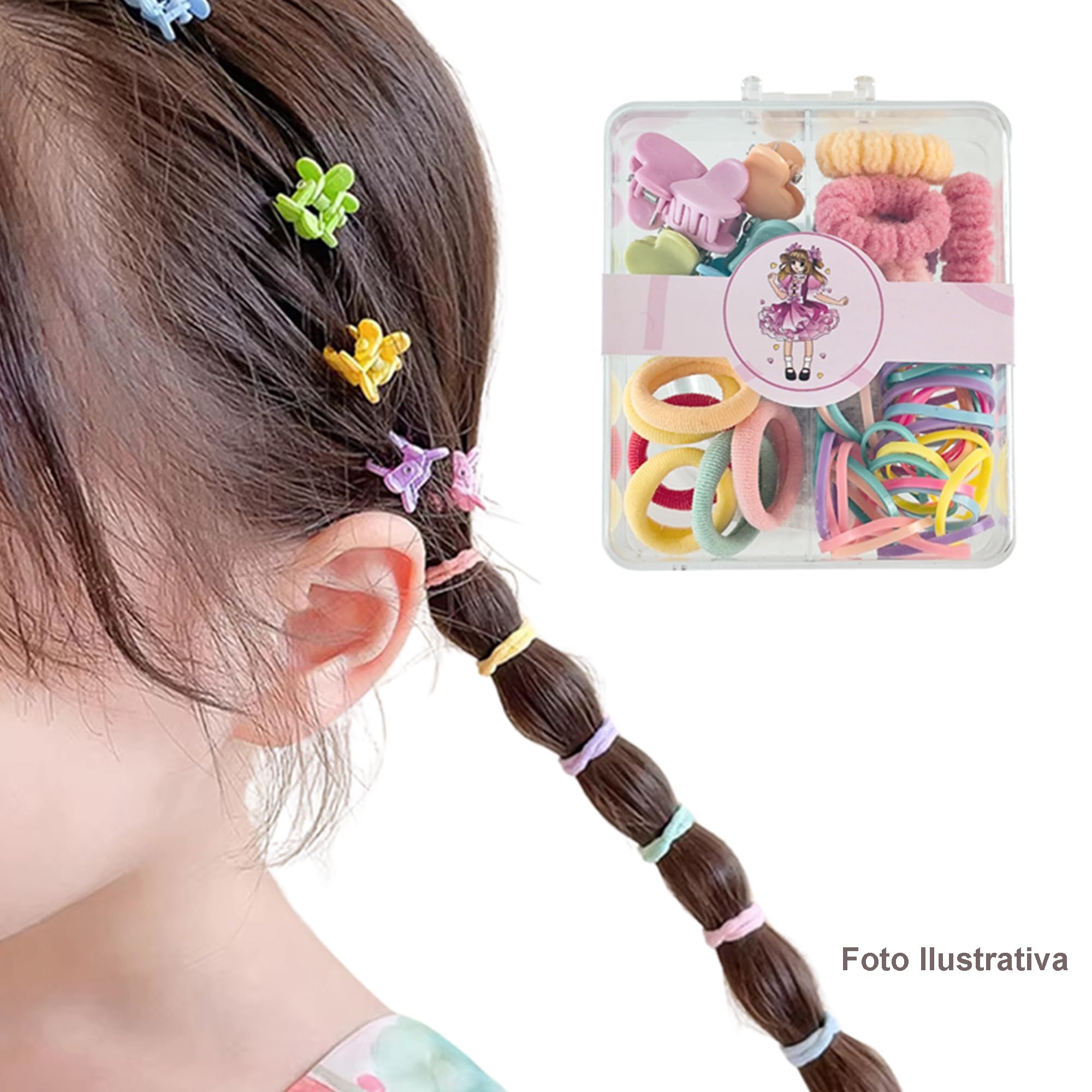 penteado infantil para cabelo liso com elástico