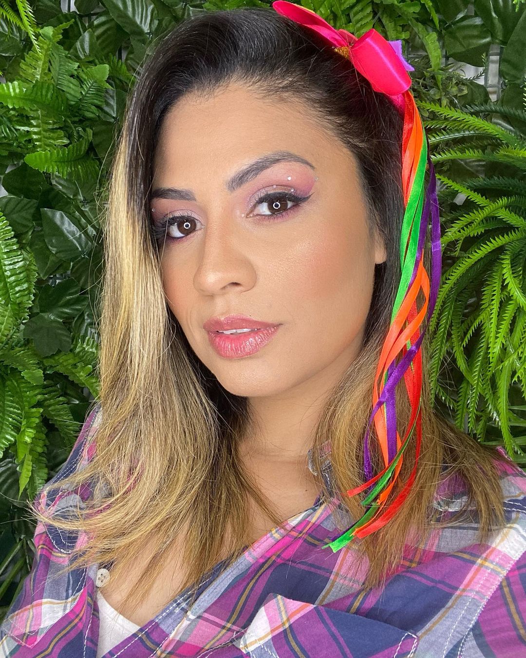 penteado junino com trança