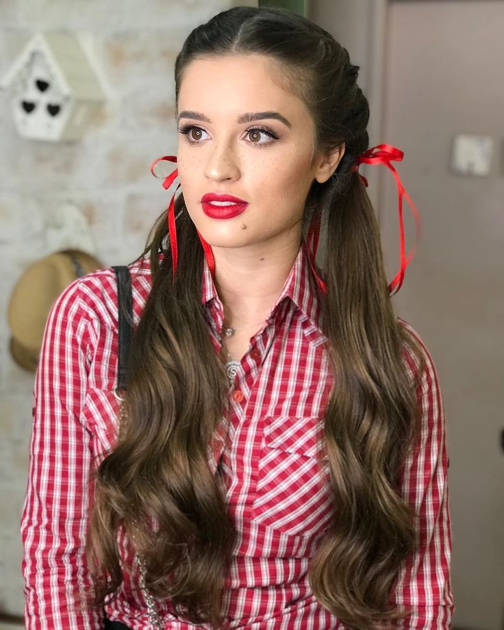 penteado junino com fita
