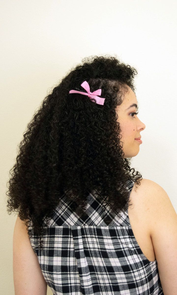 penteado junino cabelo preso cacheado