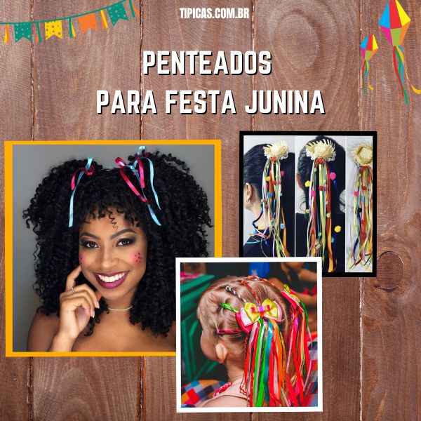 penteado junino cabelo crespo