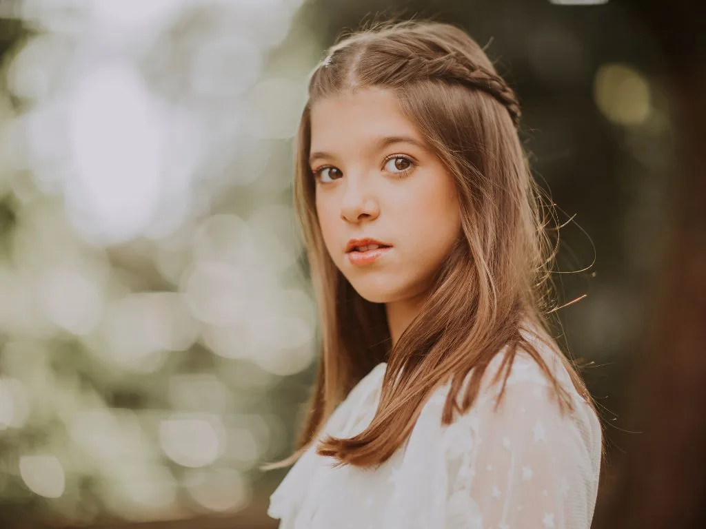 penteado juvenil com acessórios