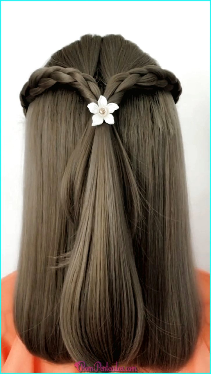 penteado para cabelo cacheado juvenil simples