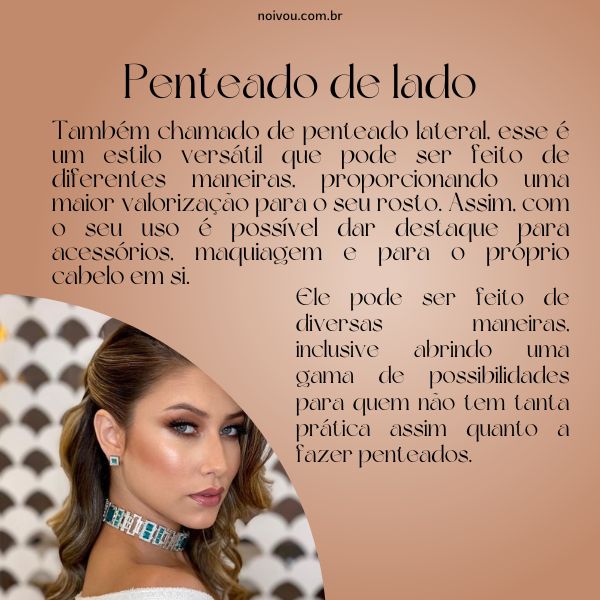 penteado lateral para casamento