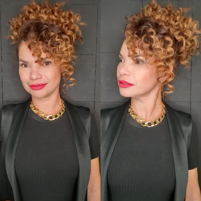 penteado lateral cabelo cacheado trança embutida