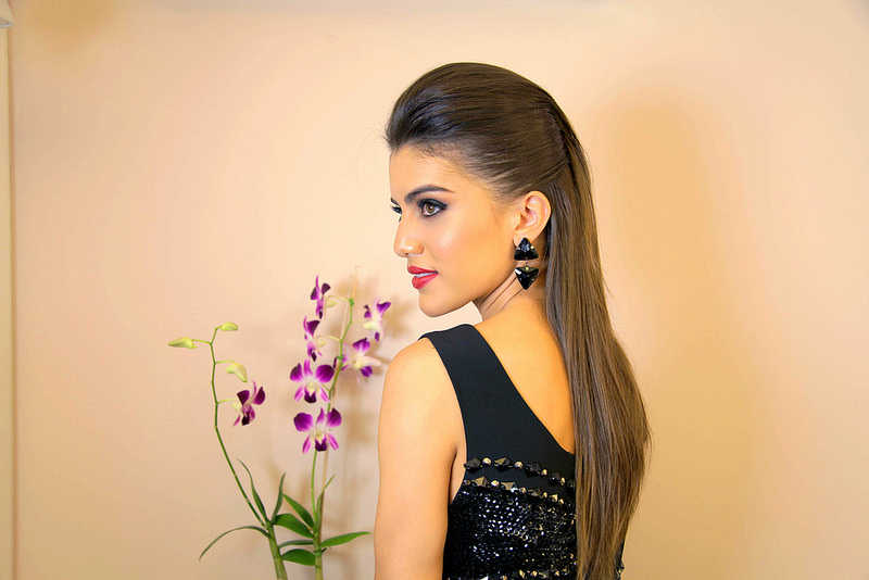 penteado liso para trabalho