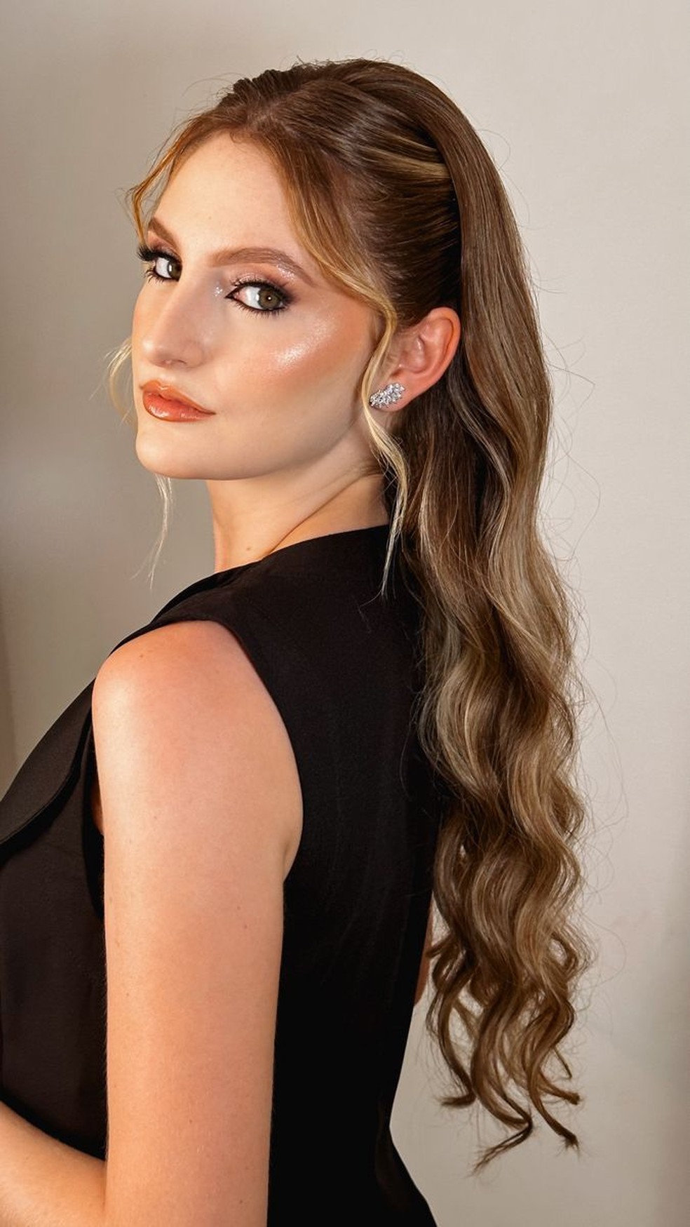 cabelo liso elegante festa