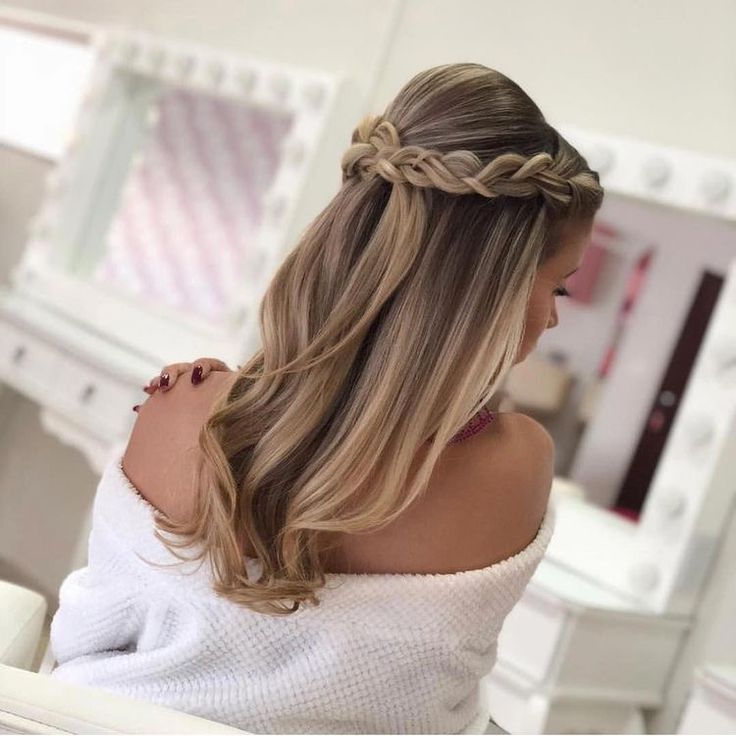 penteado liso com brilho