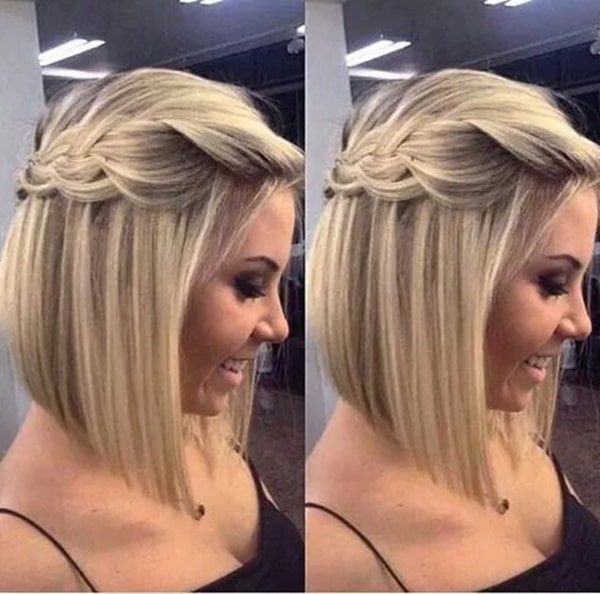penteado vintage cabelo curto liso madrinha