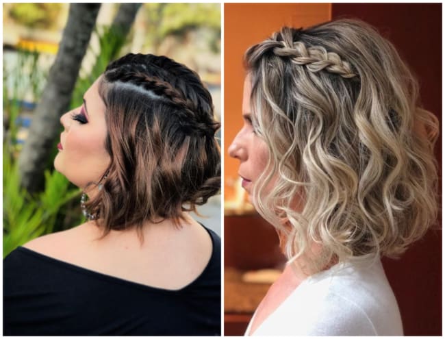 ideias penteado madrinha cacheada