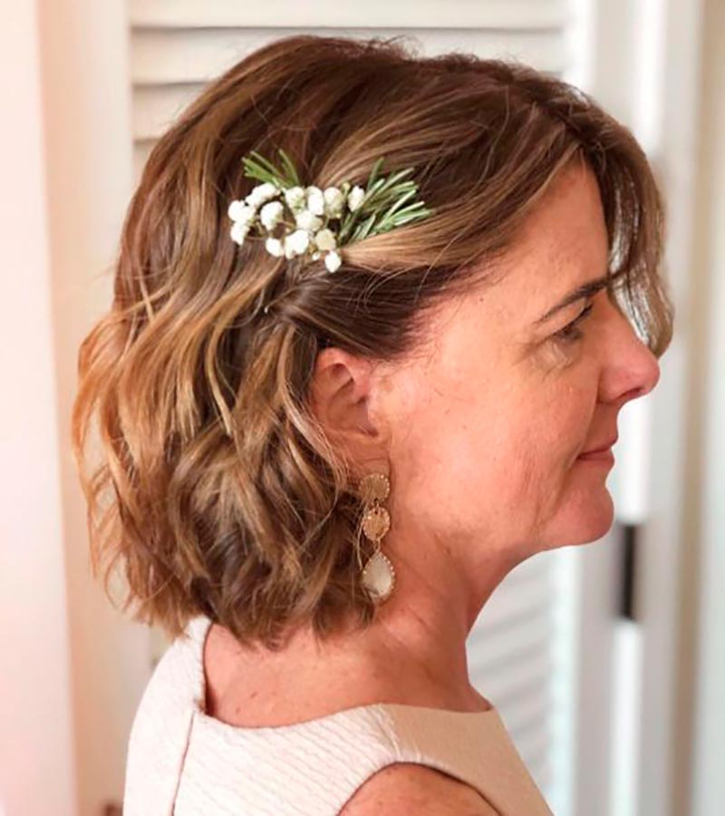 ideias de penteado para casamento mãe da noiva cabelo curto