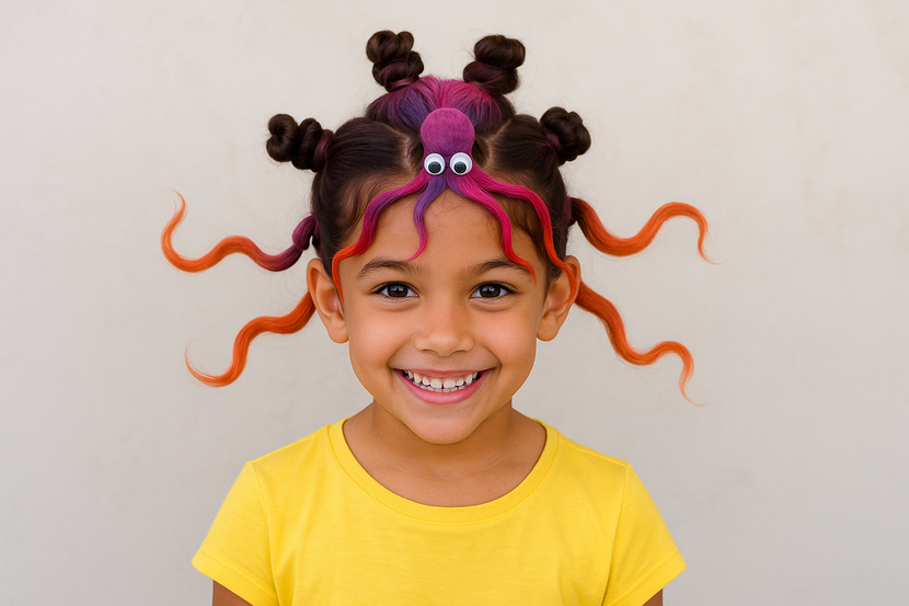 penteado maluco infantil cabelo curto