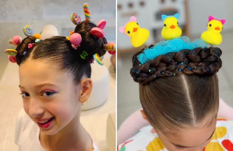 cabelo colorido temporário infantil