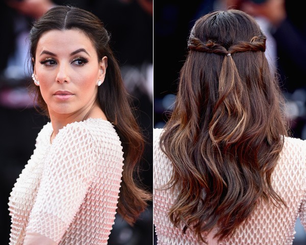 penteado meio preso cabelo liso