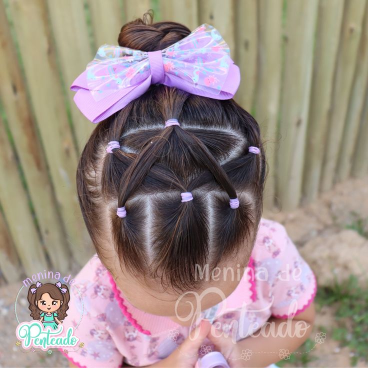 penteado infantil com presilha