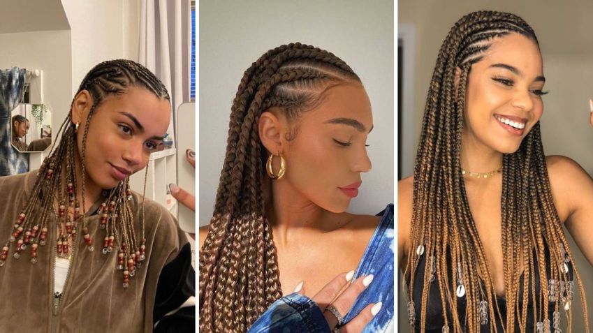 trança nagô com box braid