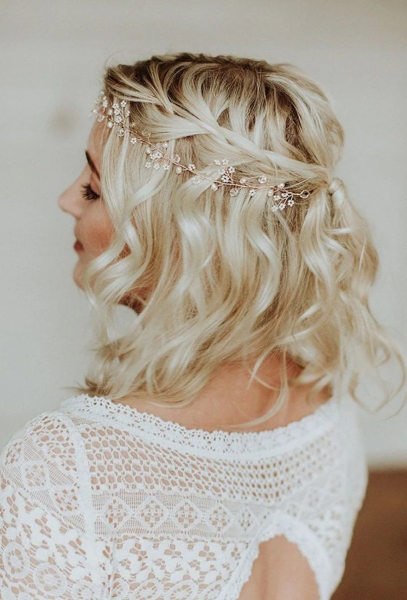 penteado noiva cabelo longo casamento civil