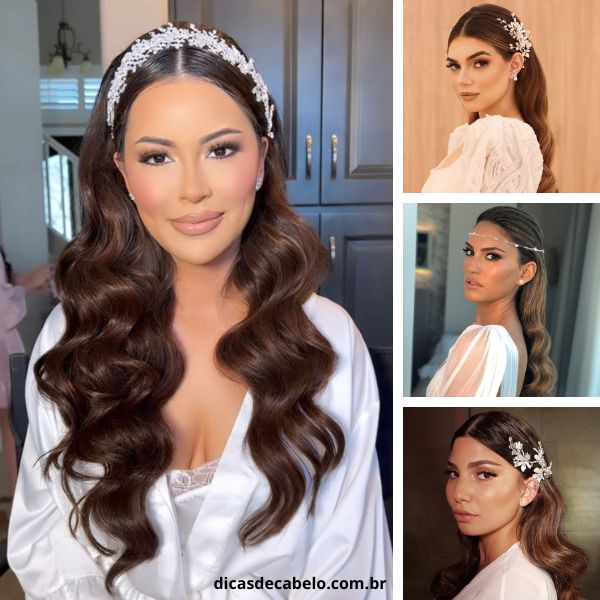 penteado noiva civil com flores