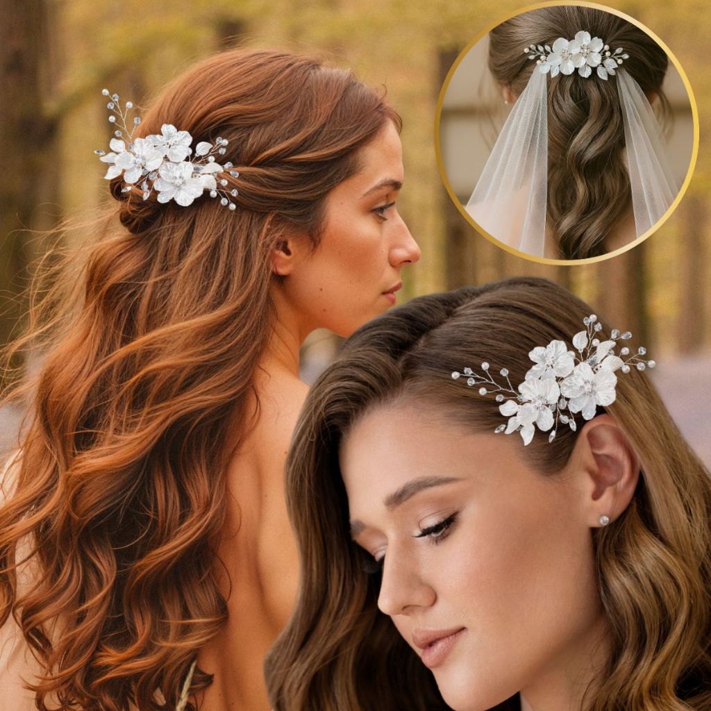 penteado noiva civil cabelo longo solto