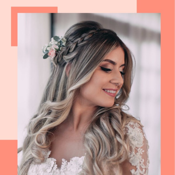 acessórios para cabelo de noiva civil solto